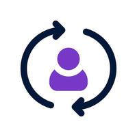 returning audience icon for your website, mobile, presentation, and logo design. vector