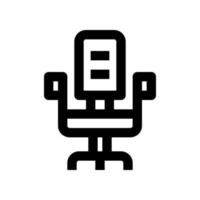 icono de silla de oficina para su sitio web, móvil, presentación y diseño de logotipo. vector