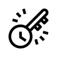 el tiempo es un icono clave para su sitio web, móvil, presentación y diseño de logotipo. vector