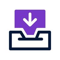 inbox icon for your website, mobile, presentation, and logo design. vector