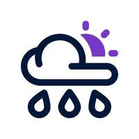 icono lluvioso para su sitio web, móvil, presentación y diseño de logotipo. vector