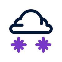 icono de nieve en la nube para su sitio web, móvil, presentación y diseño de logotipo. vector