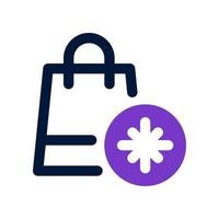 icono de bolsa de compras para su sitio web, móvil, presentación y diseño de logotipo. vector