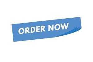 order now text Button. order now Sign Icon Label Sticker Web Buttons vector