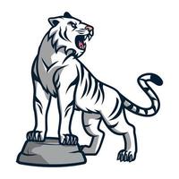 ilustración de vector de tigre blanco