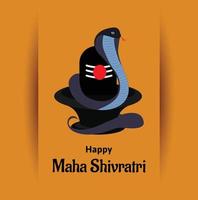 Happy Maha Shivratri Indian Hindu Festival Celebration Vector Illustrations
