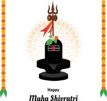 Happy Maha Shivratri Indian Hindu Festival Celebration Vector Illustrations