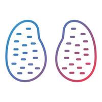 Potatoes Line Gradient Icon vector