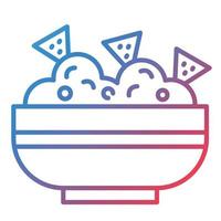 Nachos Line Gradient Icon vector