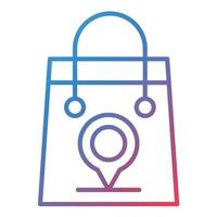 Shopping Destination Line Gradient Icon vector