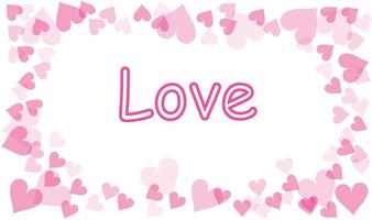 love Hand drawn hearts background vector