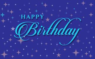 Handwritten modern brush lettering of Happy Birthday on white background. Typography design. Greetings card. vector