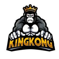 vector de logotipo de mascota de king kong