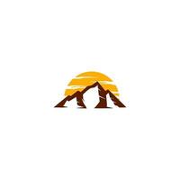 mountain logo design, mountain view logo vector