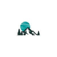 mountain logo design, mountain view logo vector