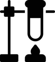 ilustración de vector de fuego de tubo de ensayo en un fondo. símbolos de calidad premium. iconos vectoriales para concepto y diseño gráfico.