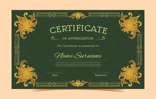 Victorian Certificate of Appreciation vector