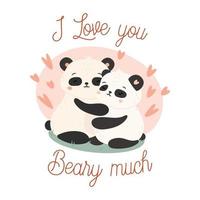 I love you Beary much vector