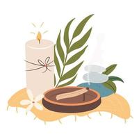 Aroma therapy vector illustration. Relaxation concept.