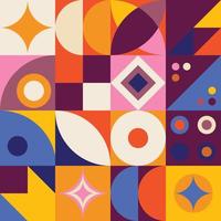 flat mosaic, geometric pattern background vector