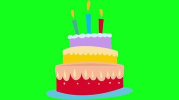 verjaardag taart groen scherm vrij video