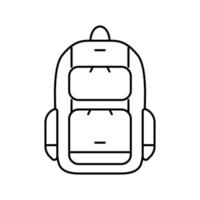 backpack rucksack line icon vector illustration