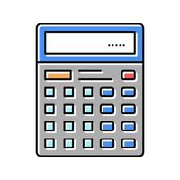 calculadora dispositivo digital para contar ilustración de vector de icono de color