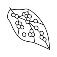 ilustración de vector de icono de línea de polillas de gusano de seda adulta