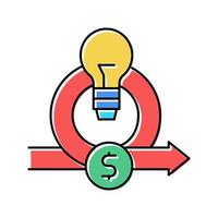 business idea of circular economy color icon vector illustration