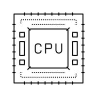 cpu semiconductor manufacturing line icon vector illustration