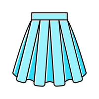 box pleat skirt color icon vector illustration