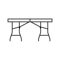 folding table line icon vector illustration