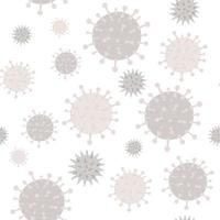 patrón sin costuras de bacterias coronavirus vector