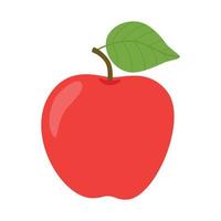 ilustración manzana roja vector