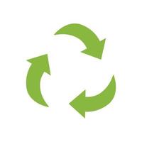 Green arrow, recycling symbol of ecologically pure funds vector