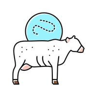 anthrax cow color icon vector illustration