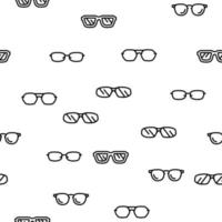 glasses optical style frame vector seamless pattern