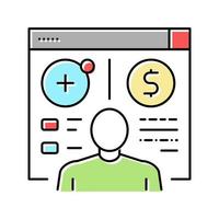 opening customer accounts color icon vector illustration