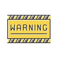 warning sign color icon vector illustration