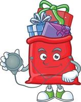 Santa bag full of gift cartoon vector