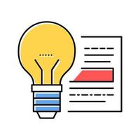 idea on paper list color icon vector illustration