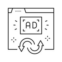 remarketing strategy line icon vector illustration