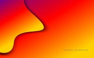 Abstract papercut overlap layer wave shape gradient color background vector