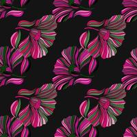 Seamless pattern with tropical leaves. Stylized floral background. vector