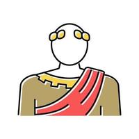 emperor ancient rome color icon vector illustration