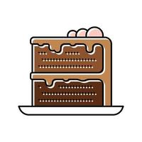 cake chocolate color icon vector illustration