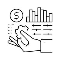 regulation finance line icon vector illustration