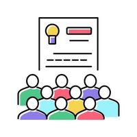 user agreement crowdsoursing color icon vector illustration