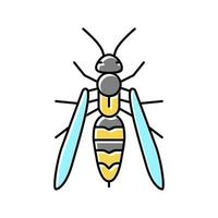 wasp insect color icon vector illustration