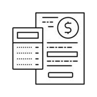 capital calculating line icon vector illustration